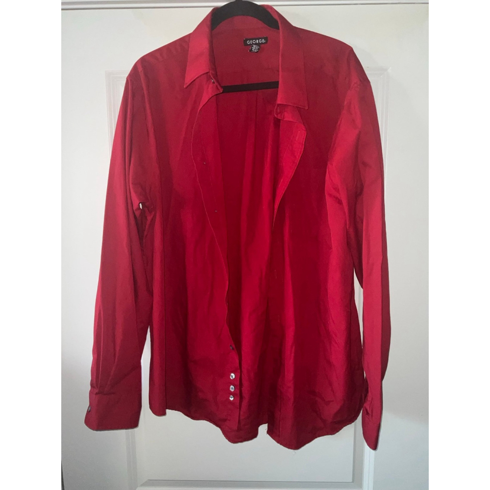 Men's George brand long-sleeved button-up shirt